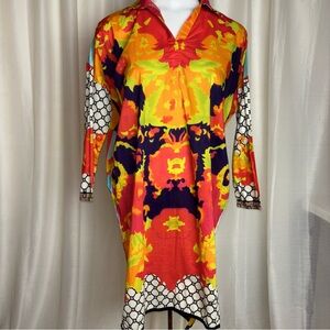 Sana Safinaz Multiprinted Geometric Dress Tunic Shirt